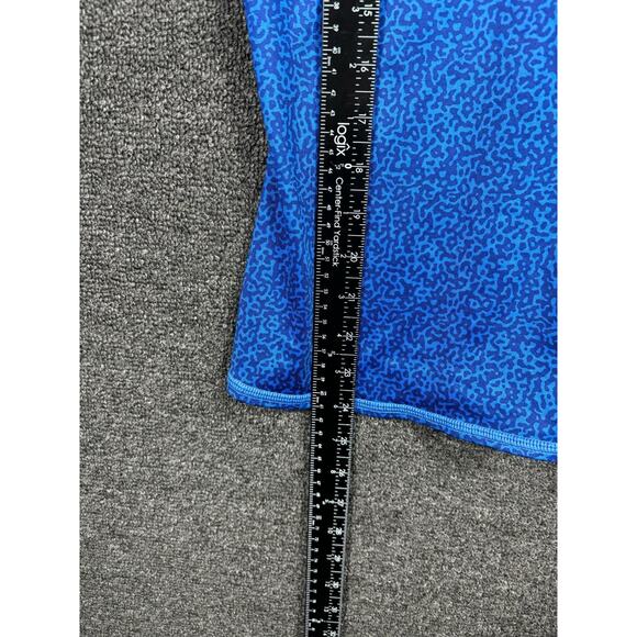 Nike Dri Fit Raceback Tank Womens Sz S Blue Leopard Print Built in Bra Training - Picture 9 of 10